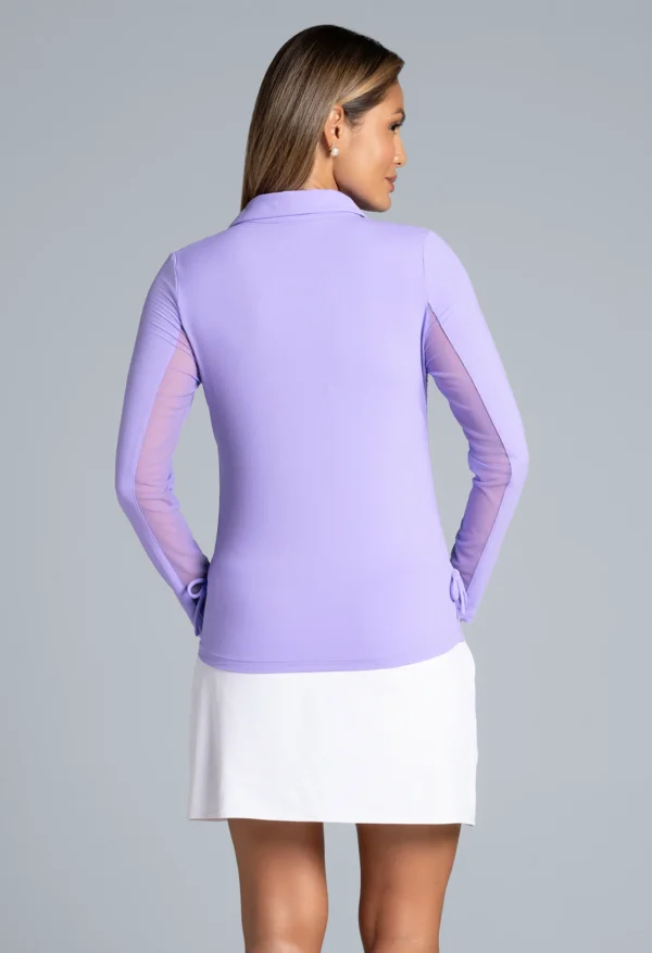 WOMEN'S SOLID ADJUSTABLE LENGTH LONG SLEEVE POLO - Image 27