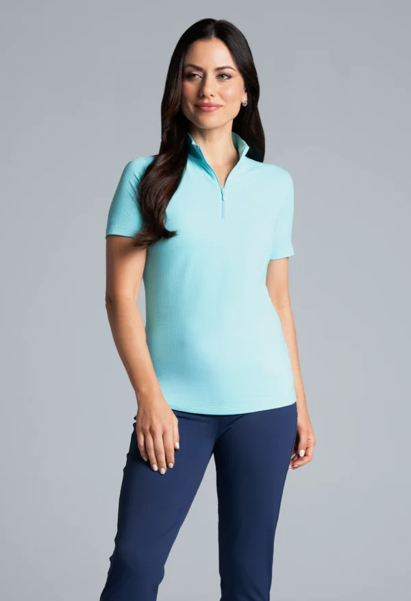 WOMEN'S SHORT SLEEVE MOCK NECK - Image 6