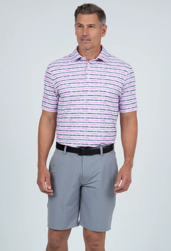 MEN'S FASHION - LANDON PRINT SHORT SLEEVE POLO - Image 5