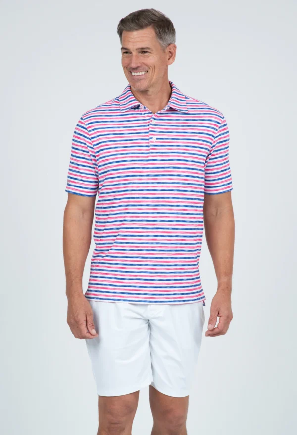 MEN'S FASHION - LANDON PRINT SHORT SLEEVE POLO