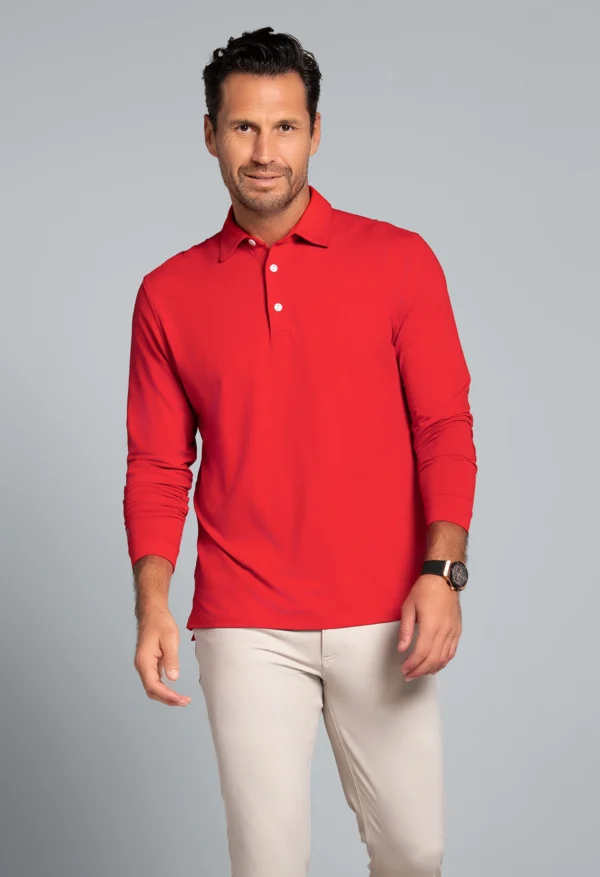 ESSENTIAL LONG SLEEVE POLO (MODERN FIT) - Image 5