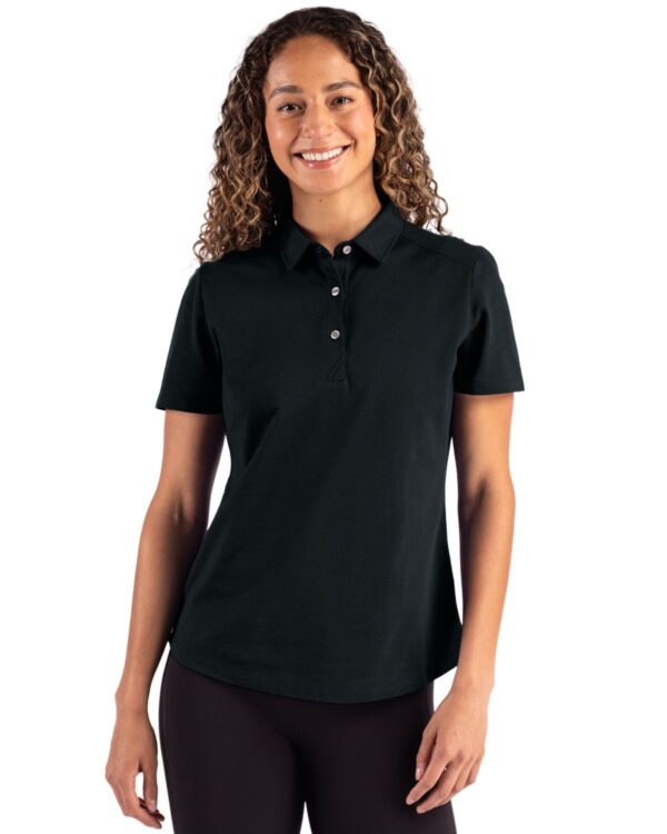 LADIES CUTTER & BUCK ADVANTAGE REFRESH EPIC CONFIDENCE RECYCLED WOMENS TRI-BLEND PIQUE POLO - Image 11