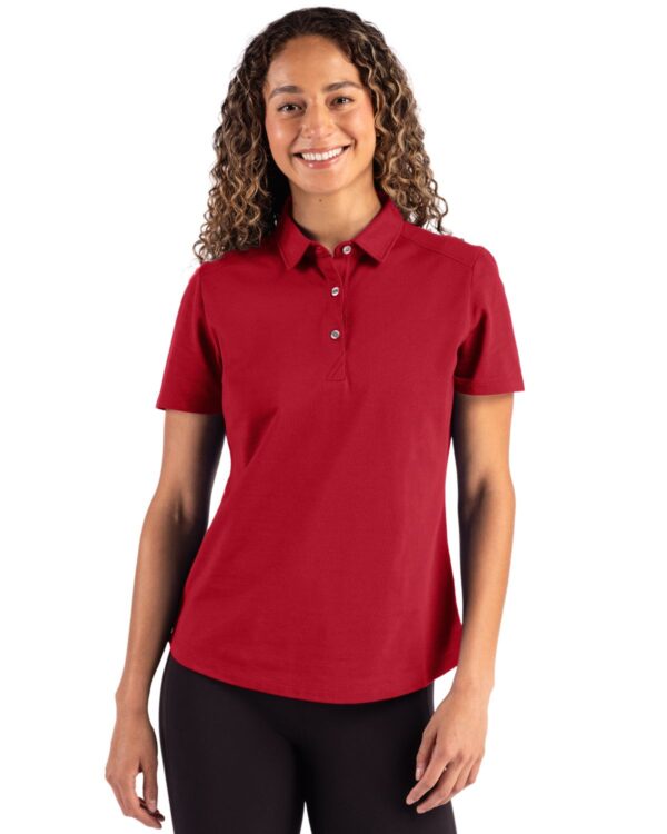 LADIES CUTTER & BUCK ADVANTAGE REFRESH EPIC CONFIDENCE RECYCLED WOMENS TRI-BLEND PIQUE POLO - Image 12