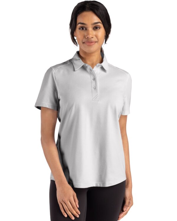 LADIES CUTTER & BUCK ADVANTAGE REFRESH EPIC CONFIDENCE RECYCLED WOMENS TRI-BLEND PIQUE POLO - Image 9