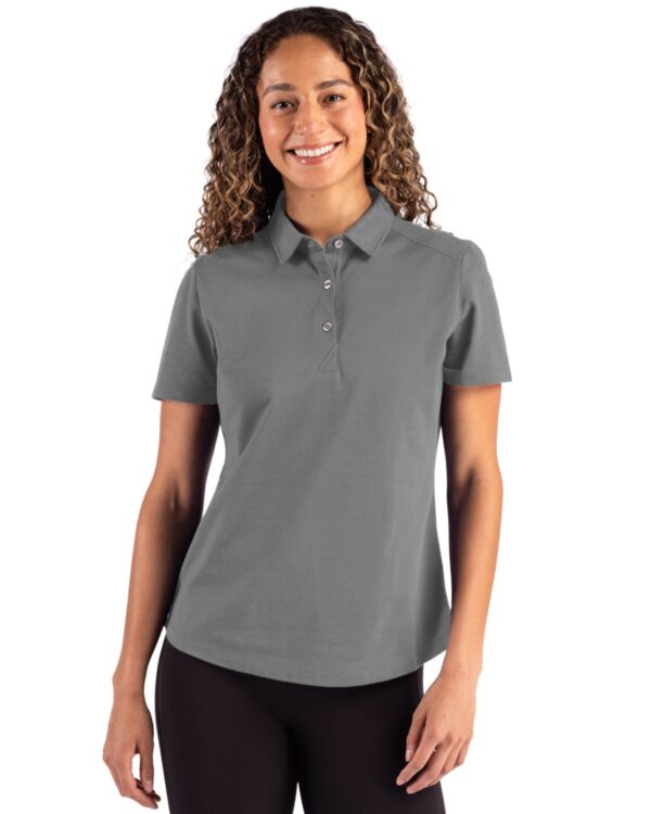 LADIES CUTTER & BUCK ADVANTAGE REFRESH EPIC CONFIDENCE RECYCLED WOMENS TRI-BLEND PIQUE POLO - Image 8
