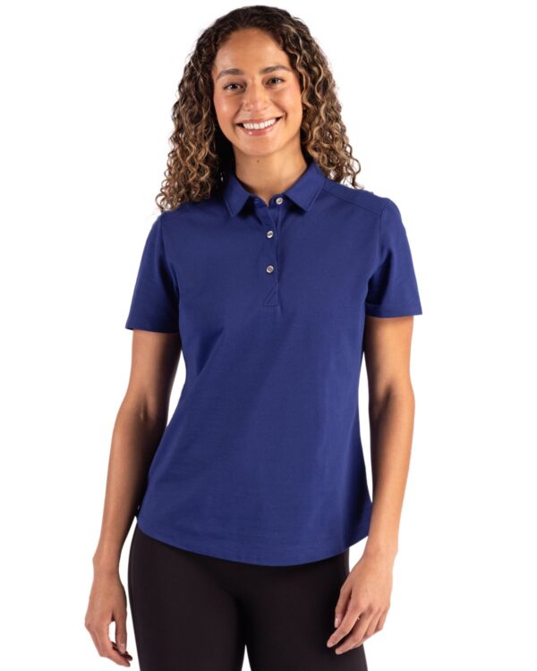 LADIES CUTTER & BUCK ADVANTAGE REFRESH EPIC CONFIDENCE RECYCLED WOMENS TRI-BLEND PIQUE POLO - Image 6