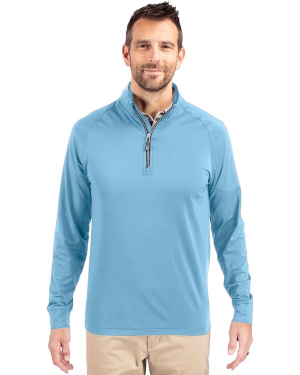 CUTTER & BUCK ADAPT ECO KNIT STRETCH RECYCLED MENS QUARTER ZIP PULLOVER - Image 4