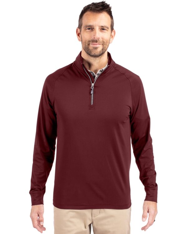 CUTTER & BUCK ADAPT ECO KNIT STRETCH RECYCLED MENS QUARTER ZIP PULLOVER - Image 19