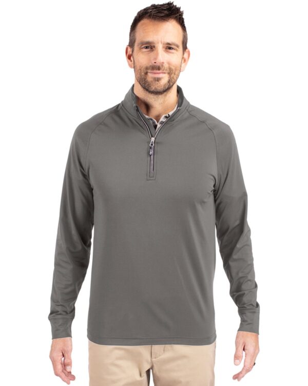 CUTTER & BUCK ADAPT ECO KNIT STRETCH RECYCLED MENS QUARTER ZIP PULLOVER - Image 8
