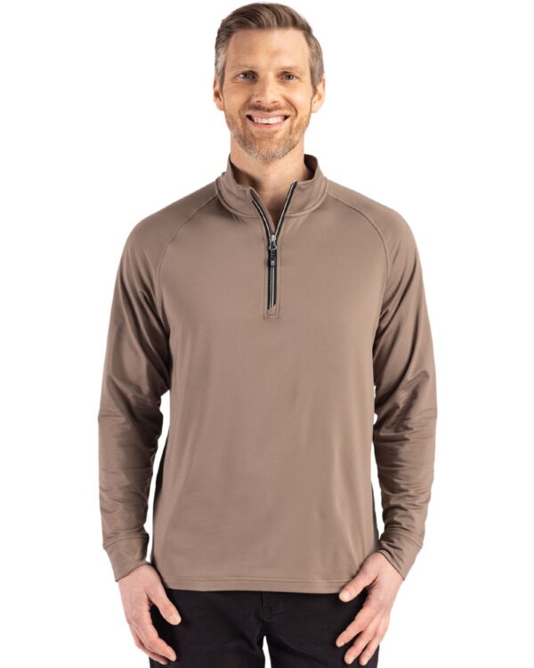 CUTTER & BUCK ADAPT ECO KNIT STRETCH RECYCLED MENS QUARTER ZIP PULLOVER - Image 10