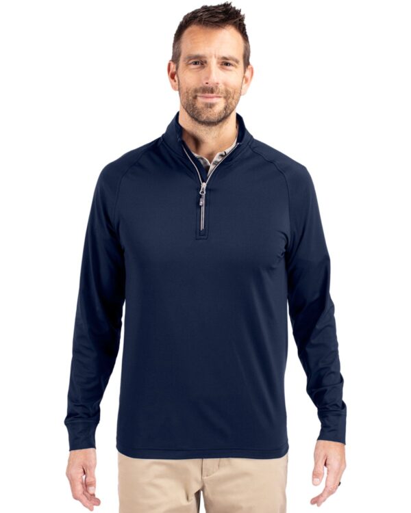 CUTTER & BUCK ADAPT ECO KNIT STRETCH RECYCLED MENS QUARTER ZIP PULLOVER - Image 11