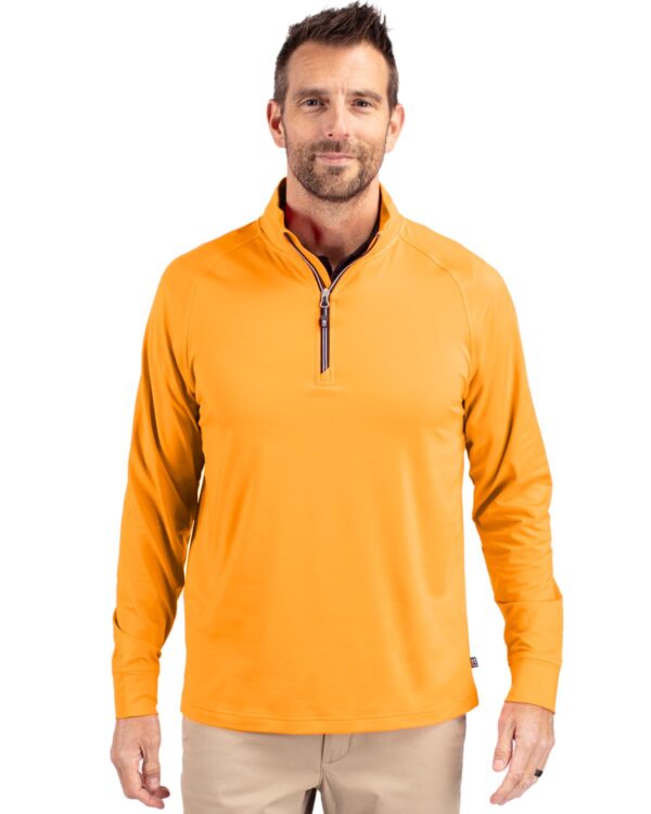 CUTTER & BUCK ADAPT ECO KNIT STRETCH RECYCLED MENS QUARTER ZIP PULLOVER - Image 12
