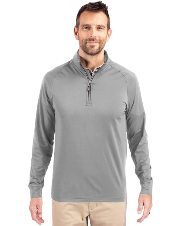 CUTTER & BUCK ADAPT ECO KNIT STRETCH RECYCLED MENS QUARTER ZIP PULLOVER - Image 14