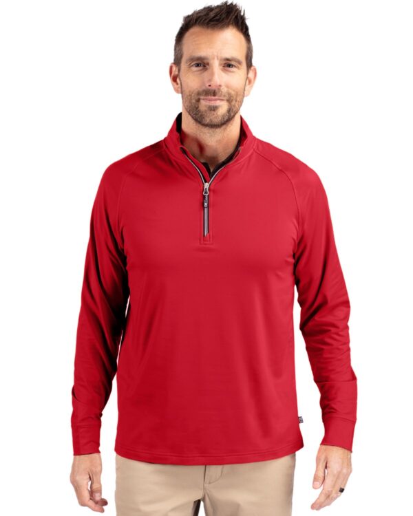 CUTTER & BUCK ADAPT ECO KNIT STRETCH RECYCLED MENS QUARTER ZIP PULLOVER - Image 15
