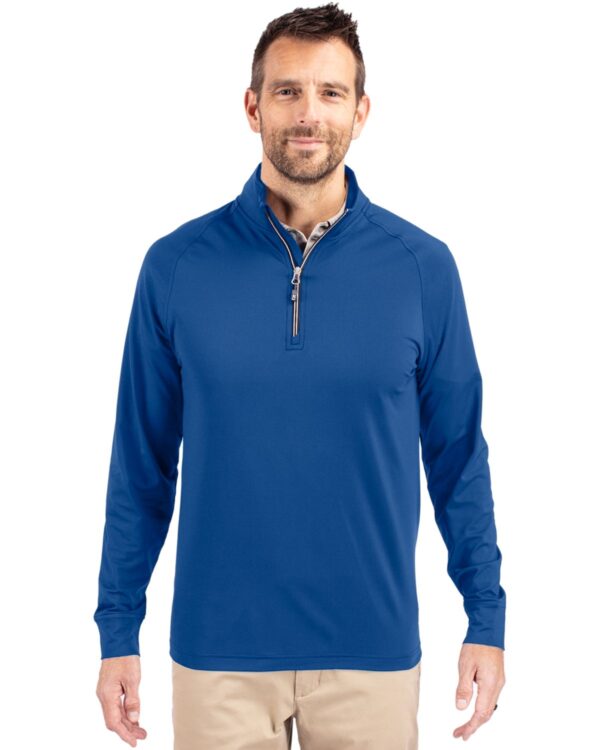 CUTTER & BUCK ADAPT ECO KNIT STRETCH RECYCLED MENS QUARTER ZIP PULLOVER - Image 7