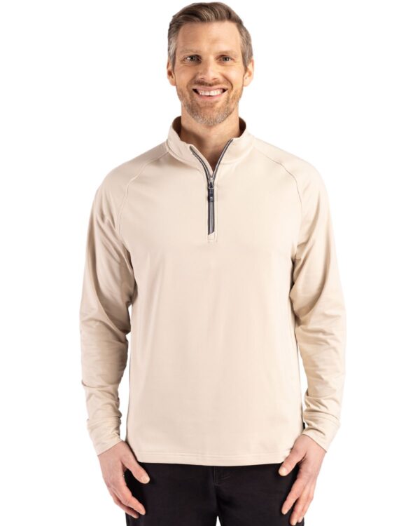 CUTTER & BUCK ADAPT ECO KNIT STRETCH RECYCLED MENS QUARTER ZIP PULLOVER - Image 6