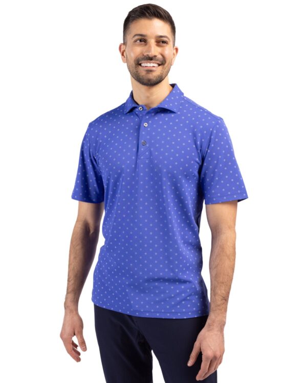 CUTTER & BUCK VIRTUE ECO PIQUE TILE PRINT RECYCLED MENS POLO - Image 9