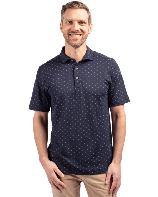 CUTTER & BUCK VIRTUE ECO PIQUE TILE PRINT RECYCLED MENS POLO - Image 10