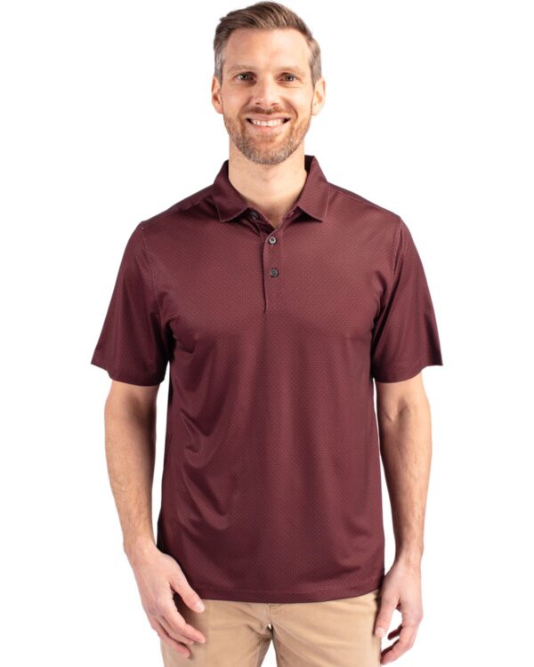 CUTTER & BUCK PIKE ECO TONAL GEO PRINT STRETCH RECYCLED MENS POLO - Image 12