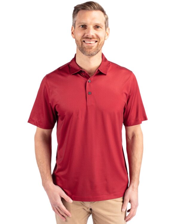 CUTTER & BUCK PIKE ECO TONAL GEO PRINT STRETCH RECYCLED MENS POLO - Image 11