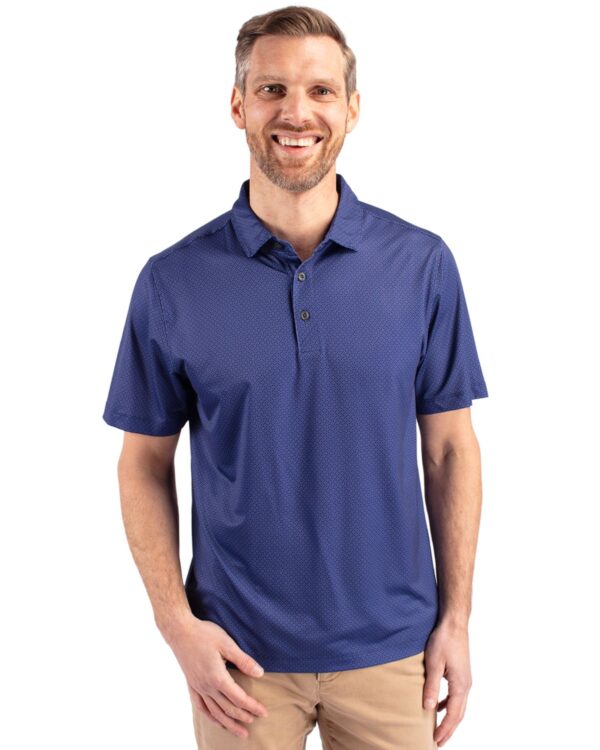 CUTTER & BUCK PIKE ECO TONAL GEO PRINT STRETCH RECYCLED MENS POLO - Image 2
