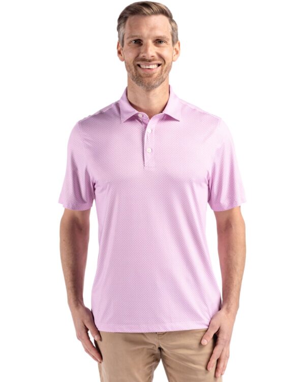 CUTTER & BUCK PIKE ECO DIAMOND DOT PRINT RECYCLED MENS POLO - Image 5