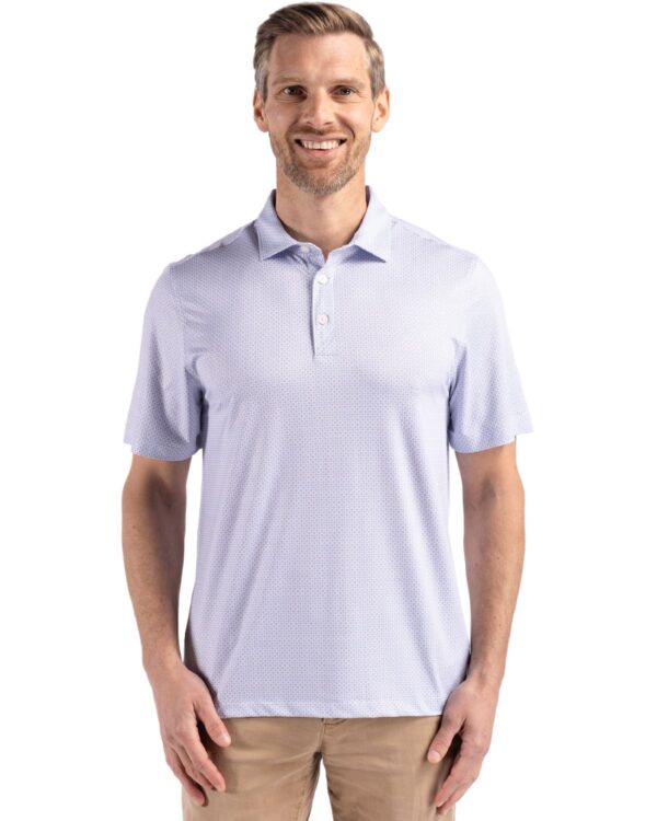 CUTTER & BUCK PIKE ECO DIAMOND DOT PRINT RECYCLED MENS POLO - Image 3