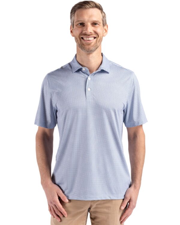 CUTTER & BUCK PIKE ECO DIAMOND DOT PRINT RECYCLED MENS POLO - Image 2