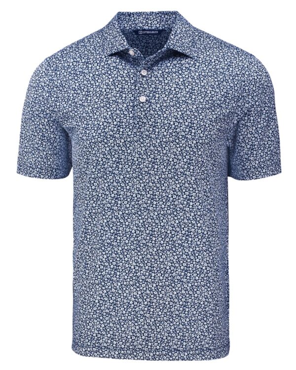 CUTTER & BUCK PIKE ECO FLORA PRINT RECYCLED MENS POLO - Image 5