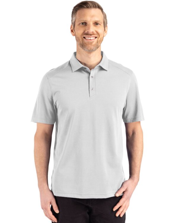 CUTTER & BUCK ADVANTAGE REFRESH EPIC CONFIDENCE RECYCLED MENS TRI-BLEND PIQUE POLO - Image 5