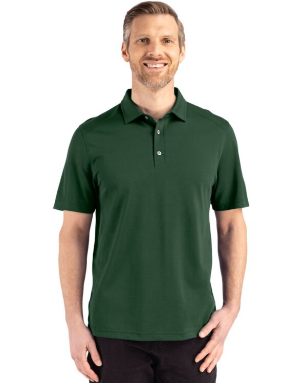 CUTTER & BUCK ADVANTAGE REFRESH EPIC CONFIDENCE RECYCLED MENS TRI-BLEND PIQUE POLO - Image 3