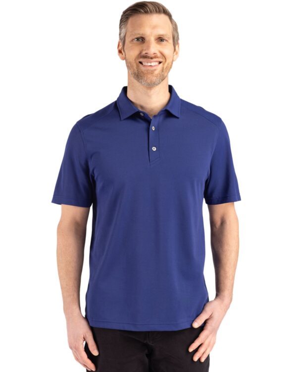 CUTTER & BUCK ADVANTAGE REFRESH EPIC CONFIDENCE RECYCLED MENS TRI-BLEND PIQUE POLO